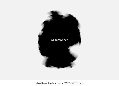 Malla de gradiente monocromo estético retro de Alemania Mapa de color blanco y negro.