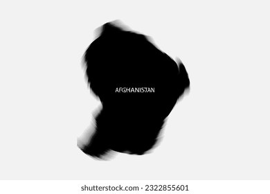 Aesthetic Retro Monochrome Gradient Mesh of French Guiana Map in Black and White Color.