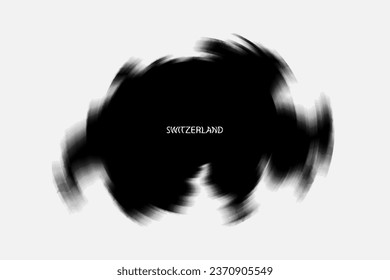 Malla de gradiente monocromo estético retro de Suiza Mapa de color blanco y negro.