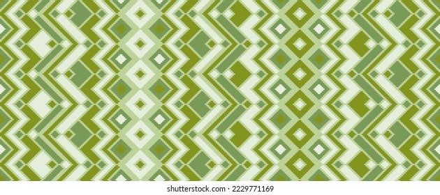 Aesthetic rhombus ethnic motifs vector geometric pattern. Embroidery batik patchwork native indian ornament. Rug repeating pattern. Fashion oriental ornament. Ancient folk print.