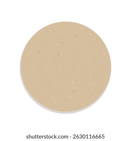 Aesthetic round vintage brown paper note illustration. Recycled memo paper with adhesive tape template.