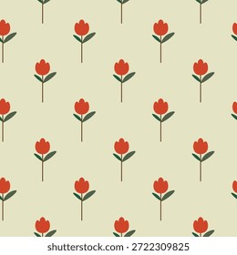  Patrón sin costuras estético con tema floral para fondos, ropa, Fondos de pantalla, para pegatinas