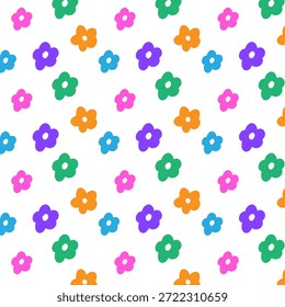 Patrón sin costuras estético con tema floral para fondos, ropa, Fondos de pantalla, para pegatinas