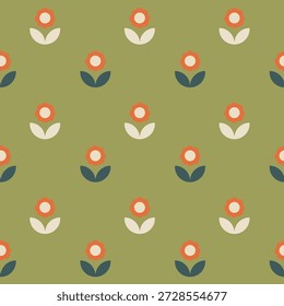 Patrón sin costuras estético con tema floral para fondos, ropa, Fondos de pantalla, para pegatinas	

