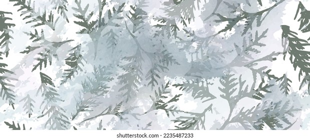 Aesthetic Seamless Pattern. Leaves Trees, Shrubs Stamp Effect. Neutral Tree Leaf Pattern. Texture Spots Watercolor Overlay. Transparency Wallpaper Rustic Modern Design. Fancy Delicate Fabric Textile.