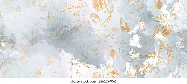 Aesthetic Seamless Pattern. Leaves Trees, Shrubs Stamp Effect. Neutral Tree Leaf Pattern. Texture Spots Watercolor Overlay. Transparency Wallpaper Rustic Modern Design. Fancy Delicate Fabric Textile.