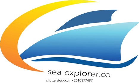 aesthetic ship logo with yellow flash of light 