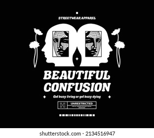 Aesthetic Silhouette people t shirt design, vector graphic, typographic poster or tshirts street wear and Urban