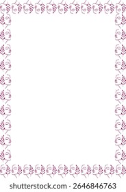 Aesthetic simple frame. Vector woman fashion frame for text. Simple template element for design