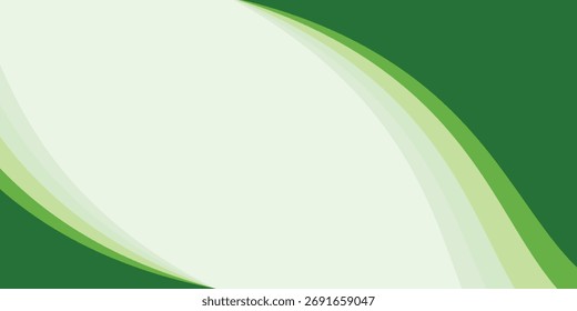 Aesthetic soft and smooth abstract background with gentle green wavy shapes. It evokes a sense of nature, freshness, and organic flow, perfect for eco-friendly themes, health and wellness promotions