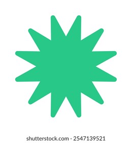 Aesthetic star brutalist geometric shape