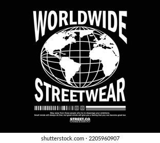 Aesthetic streetwear apparel t shirt design, vector graphic, typographic poster or tshirts street wear and Urban style