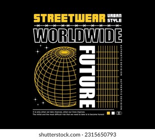 Aesthetic streetwear apparel t shirt design, vector graphic, typographic poster or tshirts street wear and Urban style