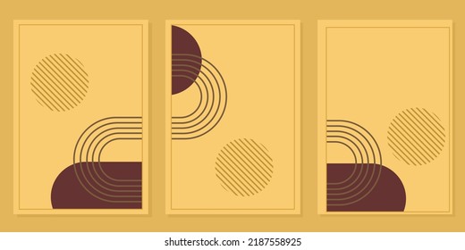 aesthetic style brown color cover design. simple and creative background. wall decoration