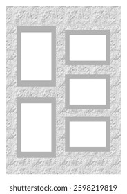 Aesthetic stylish collage poster for album memories, featuring artwork of a cut-out frames on customizable backgrounds. Perfect for showcasing creativity and personal moments in a unique design