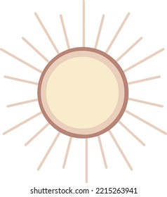 Aesthetic sun mirror room decoration illustration
