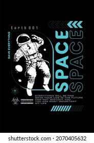 Aesthetic T shirts design Space Astronaut