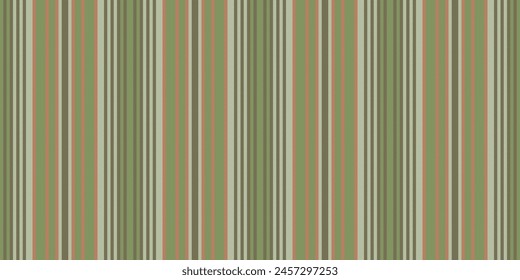 Líneas de Vector de textura estética, patrón de rayas textiles juveniles. Tela sin costuras de la Vertical de fondo de octubre en color verde y rojo.