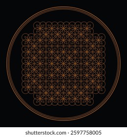 aesthetic traditional art symbols flowers of life geometric tribal pattern background