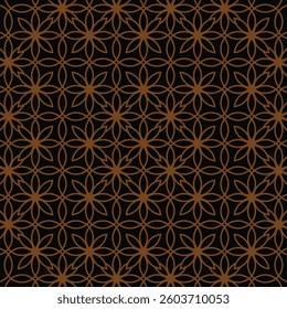 aesthetic traditional flowers of life geometric tribal pattern wallpaper black background