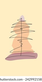 Ästhetische Baum Poster Tapete Vektor-Design