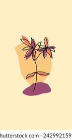 Ästhetische Baum Poster Tapete Vektor-Design