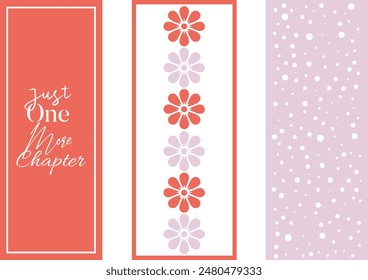 Aesthetic Trendy Minimalist Floral Bookmark Designs