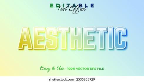 Aesthetic typography stylish editable text effect