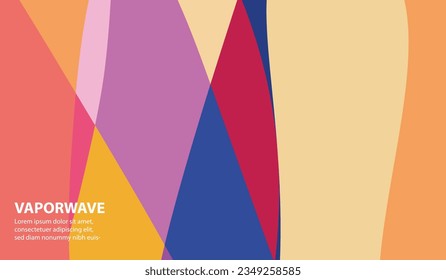 aesthetic vaporwave background, purple colorful, space area, flat vector design