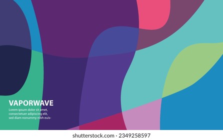 aesthetic vaporwave background, purple colorful, space area, flat vector design