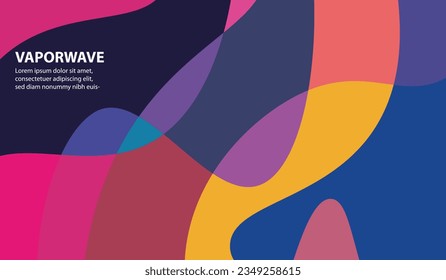 aesthetic vaporwave background, purple colorful, space area, flat vector design