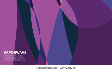 aesthetic vaporwave background, purple colorful, space area, flat vector design