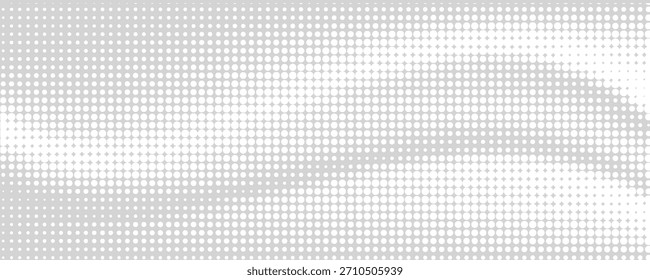 Aesthetic Vector dot white gray wave light technology texture background. Abstract big data digital concept art simple.Eps 10