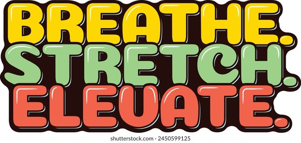 Aesthetic vector lettering design for International Yoga Day celebration.