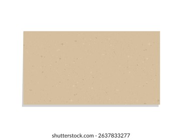 Aesthetic vintage brown paper note illustration. Recycled memo paper with adhesive tape template.