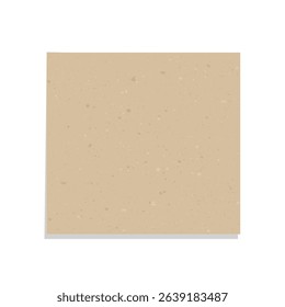Aesthetic vintage brown paper note illustration. Recycled memo paper with adhesive tape template.