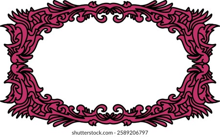 Aesthetic vintage floral border design