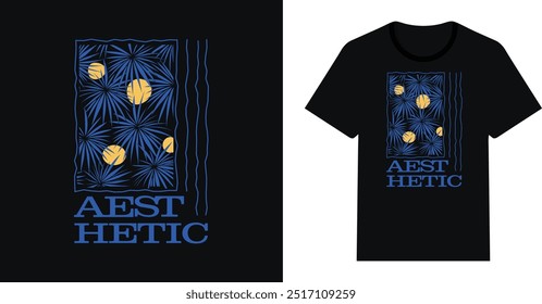Aesthetic Vintage retro summer tshirt design