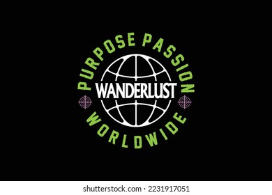Aesthetic wanderlust streetwear quotes vector design