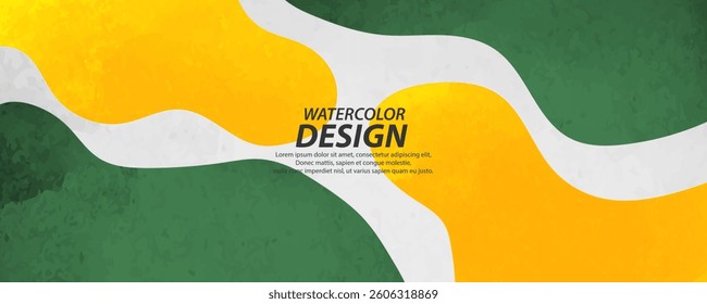 Aesthetic  watercolor art background. watercolour texture  Brush stroked painting pastel color watercolour for cards, flyers, poster, banner. Abstract horizontal template for design.	