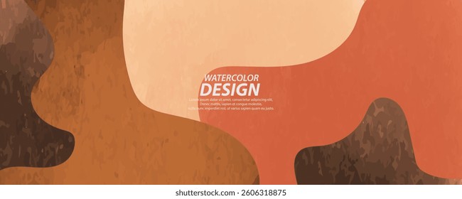 Aesthetic  watercolor art background. watercolour texture  Brush stroked painting pastel color watercolour for cards, flyers, poster, banner. Abstract horizontal template for design.	