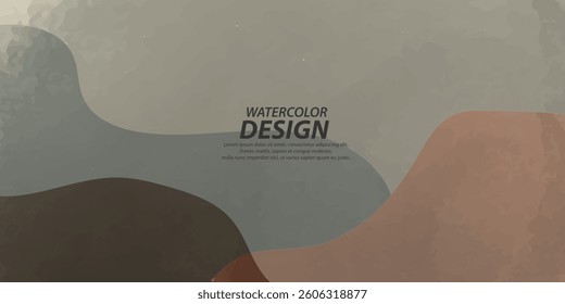 Aesthetic  watercolor art background. watercolour texture  Brush stroked painting pastel color watercolour for cards, flyers, poster, banner. Abstract horizontal template for design.	