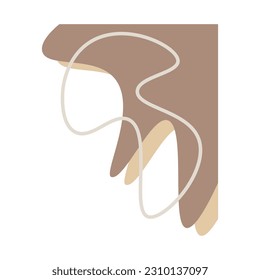 Aesthetic Wave Border Vector Illustration. Corner borders, border frame, border vector, flat design border, aesthetic borders