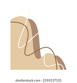 Aesthetic Wave Border Vector Illustration. Corner borders, border frame, border vector, flat design border, aesthetic borders