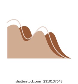 Ilustración de vectores de bordes ondulados estéticos. Bordes de esquina, marco de borde, vector de borde, borde de diseño plano, bordes estéticos