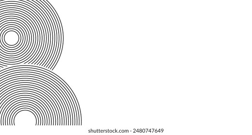Aesthetic Wave Lines Corner Decoration, Abstract Wavy Line Element, Vector Illustration