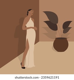 Aesthetic Women Fashion Illustration with Stylish Look