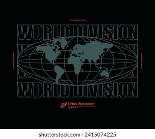 Aesthetic world Graphic Design for T shirt Street Wear and Urban St