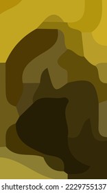 Aesthetic yellow abstract background. Various shapes and unique composition. Suitable for poster and banner