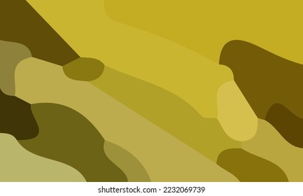 Ästhetisch gelber abstrakter Hintergrund. Verschiedene Formen und einzigartige Zusammensetzung. Geeignet für Poster und Banner